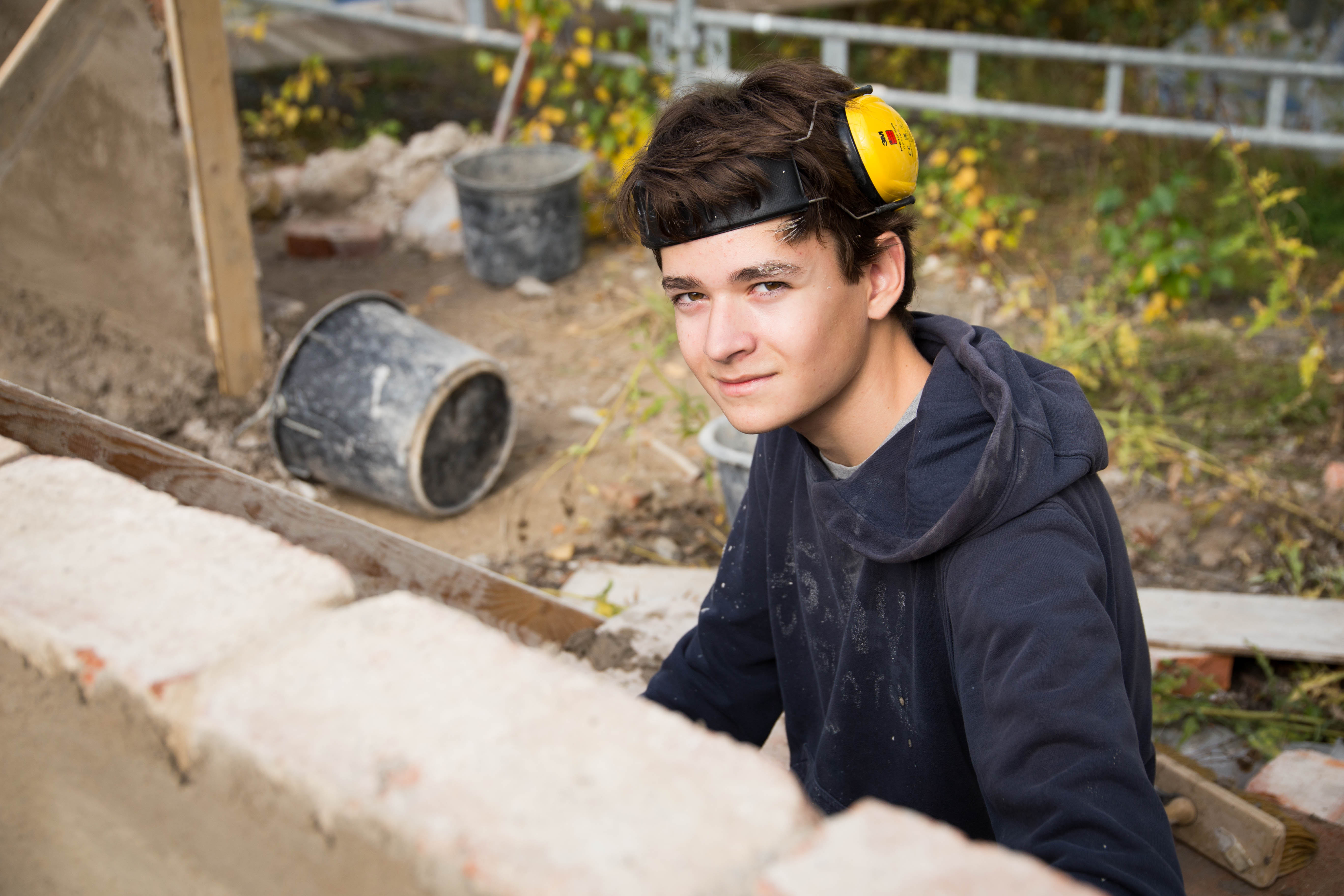 Elev på bygg- och anläggningsprogrammet